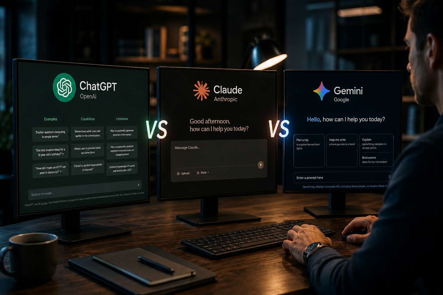 ChatGPT vs Claude vs Gemini qual escolher para o seu trabalho em 2026