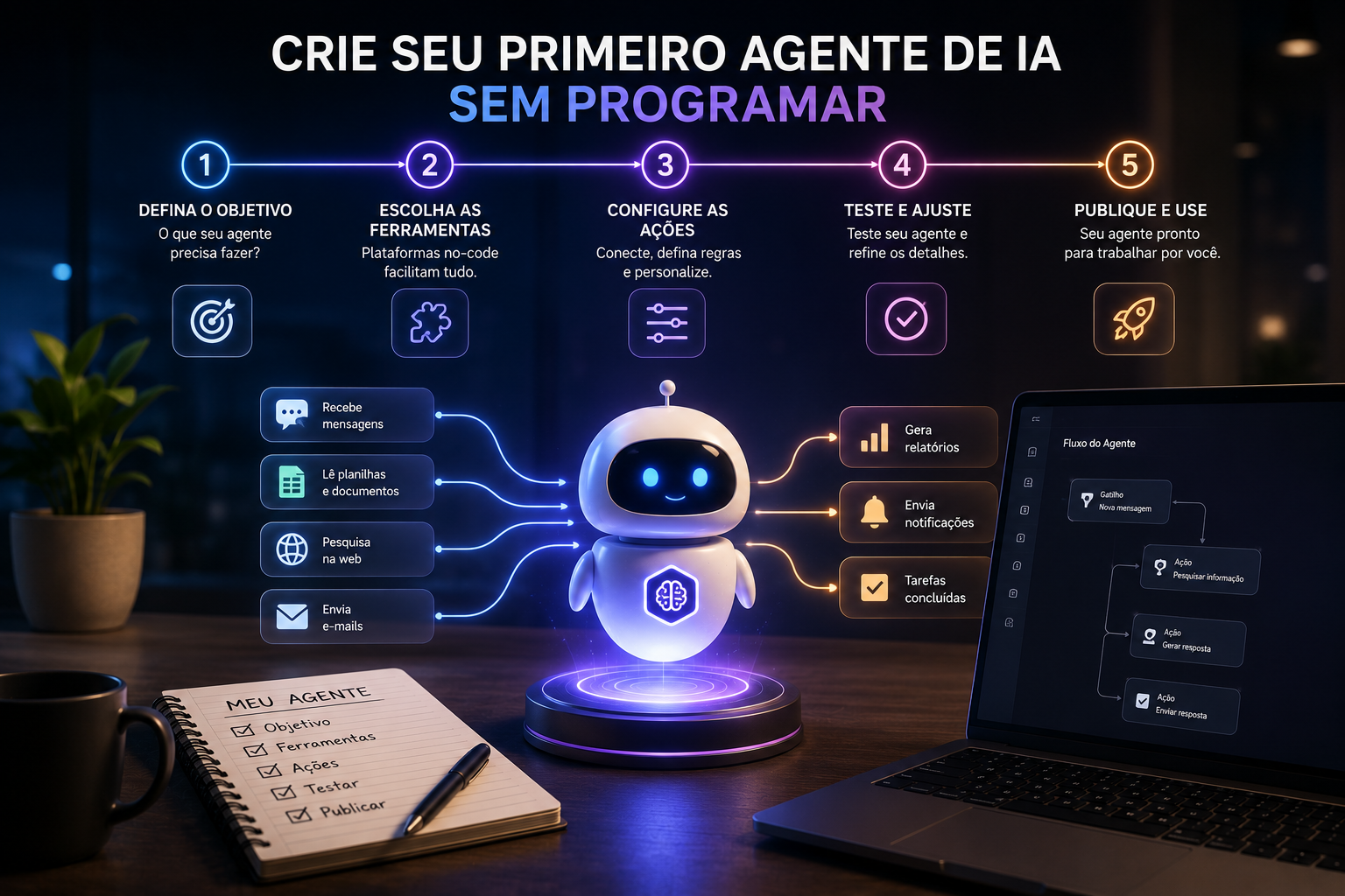 Como Criar seu Primeiro Agente de IA sem Programar