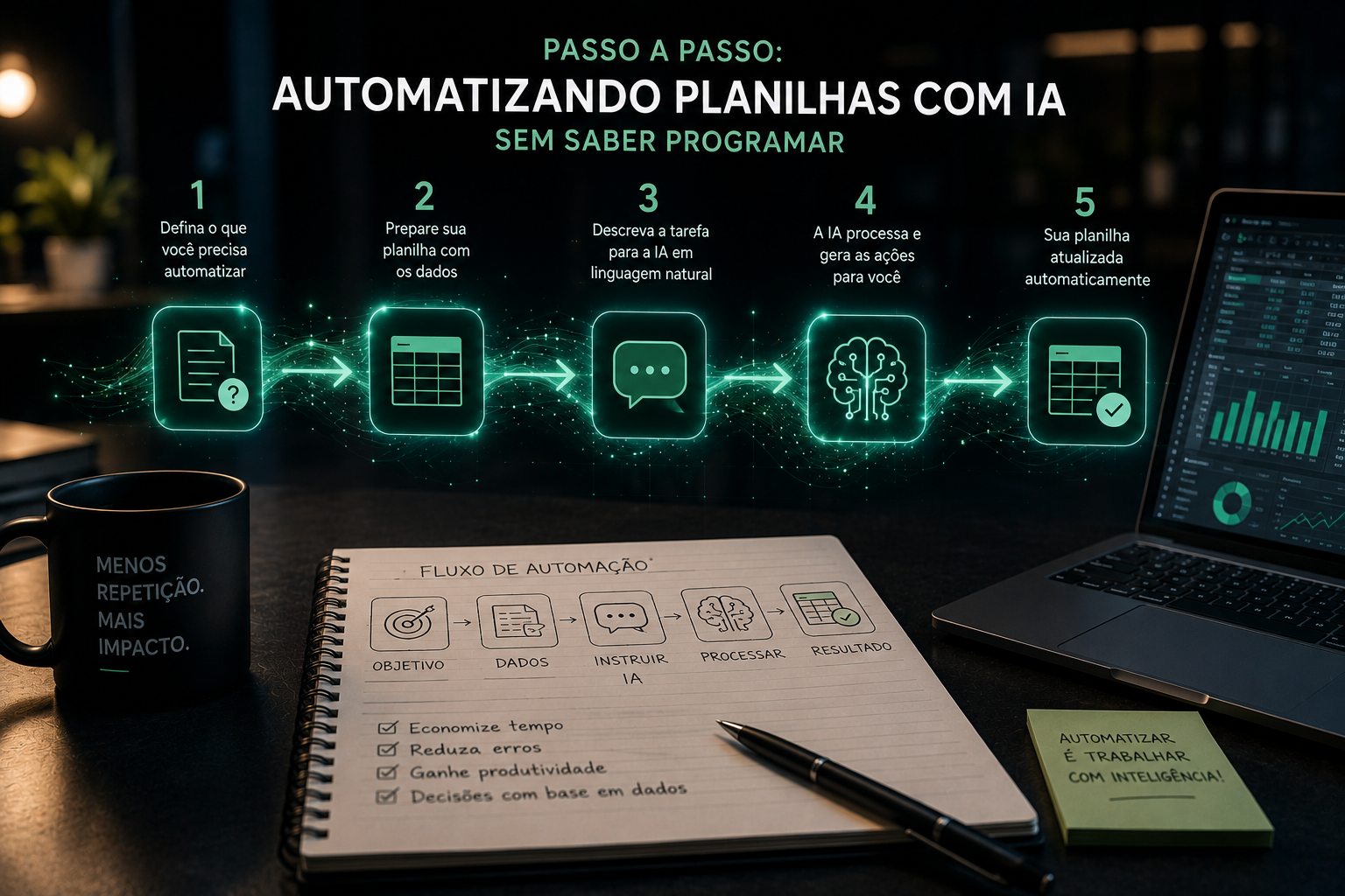 Passo a passo automatizando planilhas com IA sem saber programar